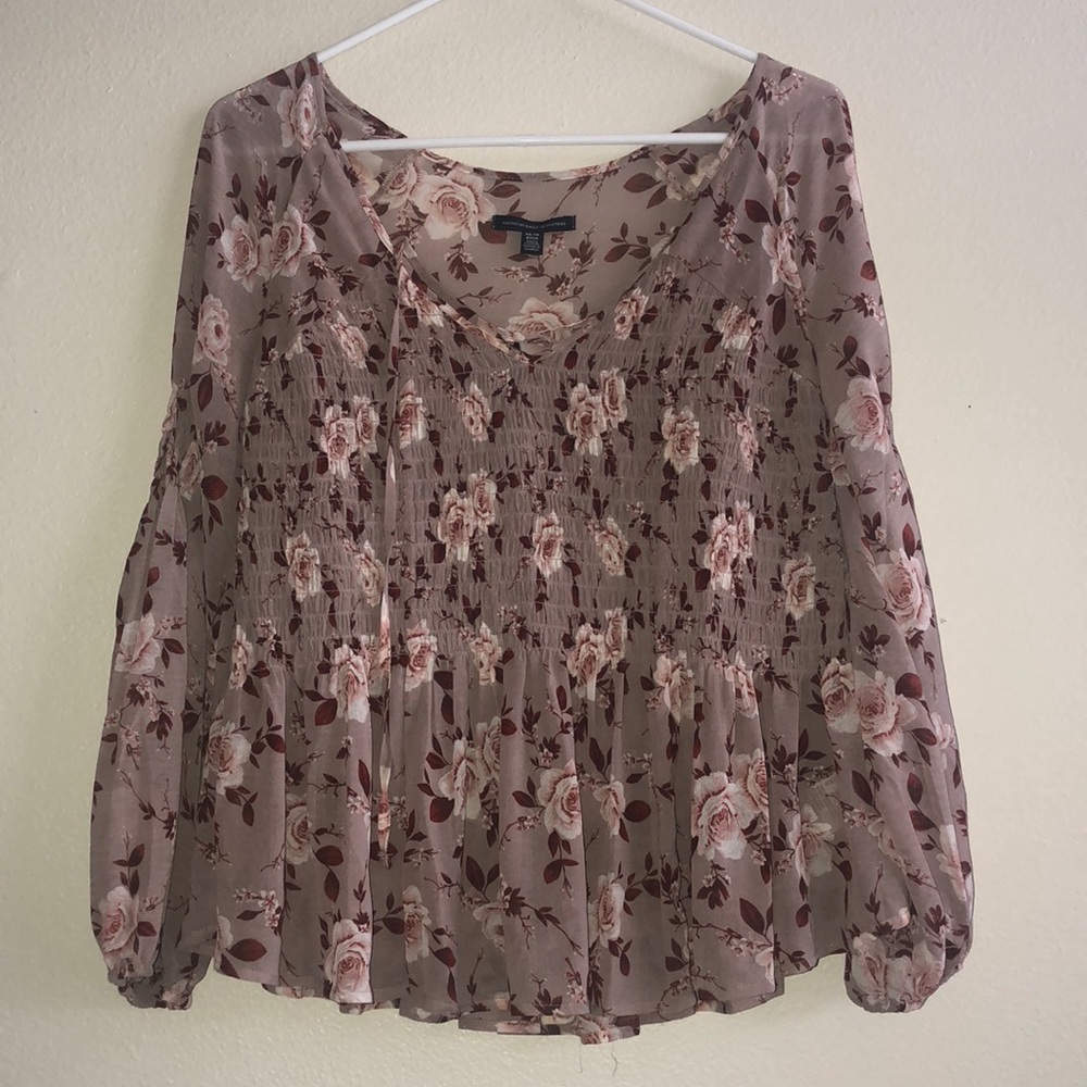 Floral pink and red dress up shirt
